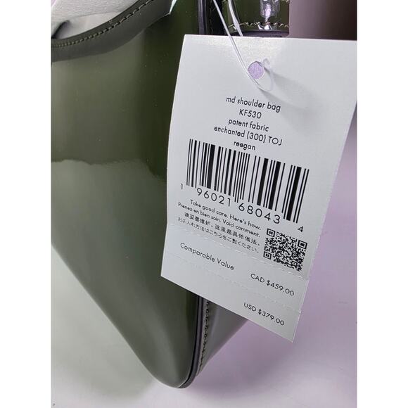 KATE SPADE Reegan Patent Green with Gold Accents NEW Small Shoulder Bag NWT - Picture 3 of 12